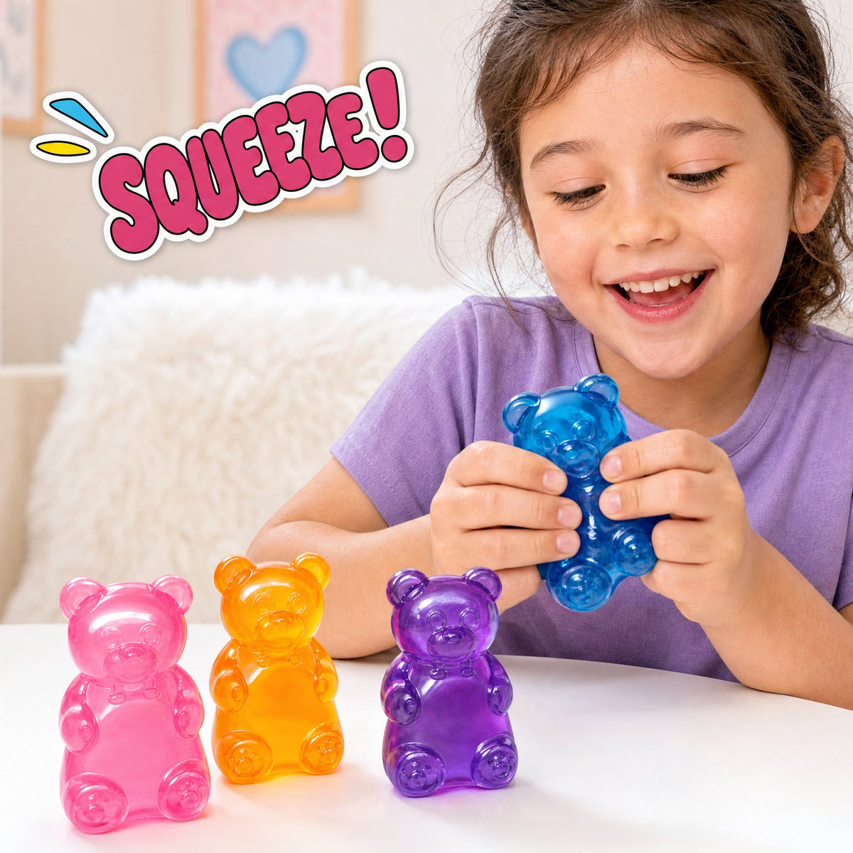 Gummi Bearz Squishy, 4 Pack