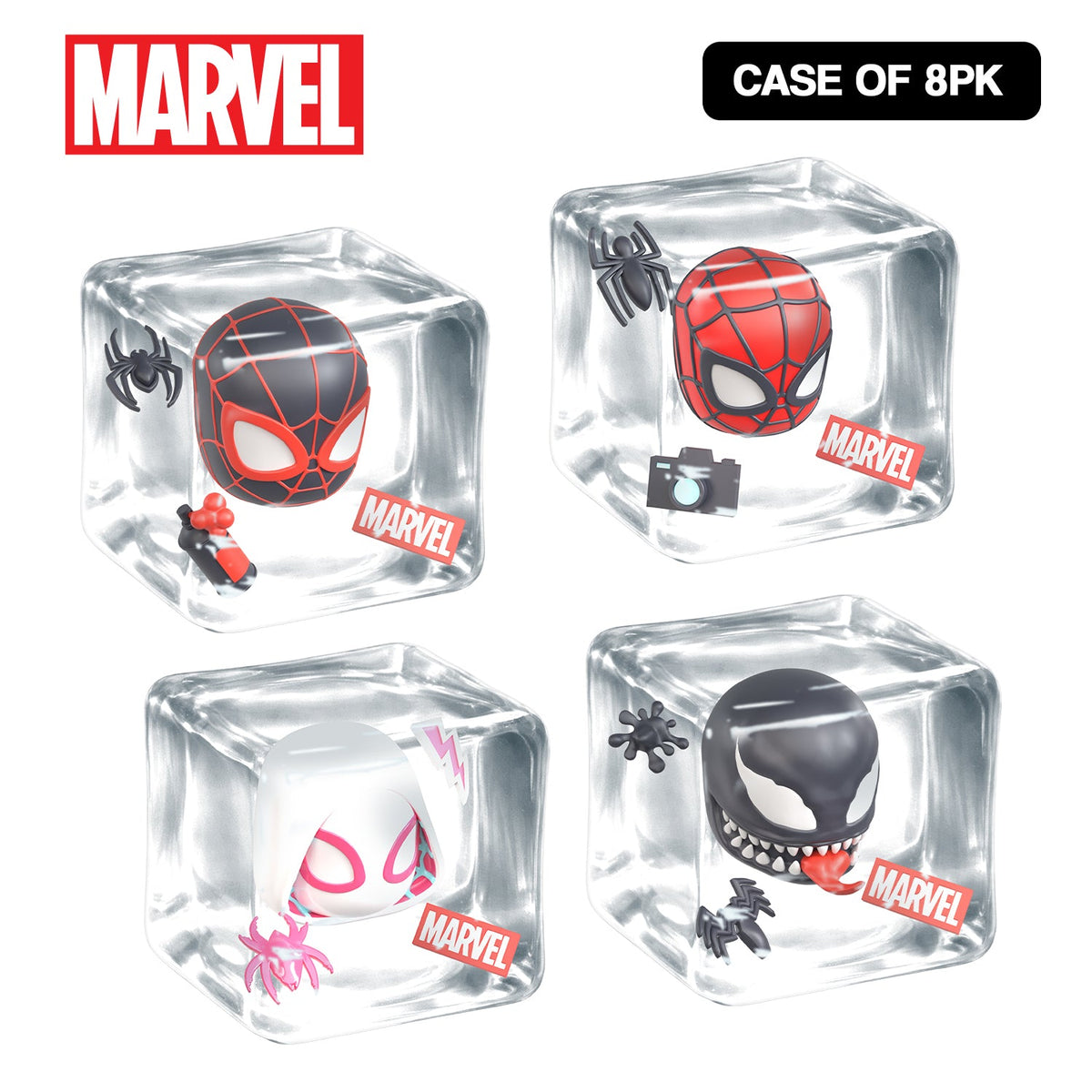 Spider-Man Ice Cube Squishes, 8 Pack